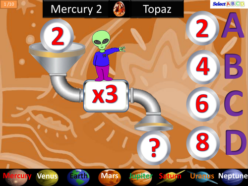 Mercury - Three Times Table