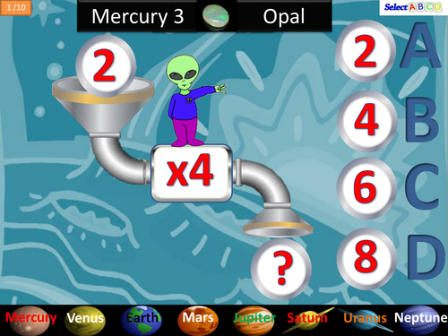 Mercury - Four Times Table