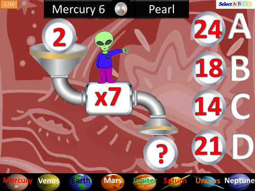 Mercury - Seven Times Table