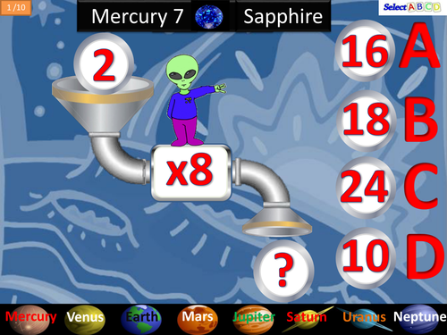 Mercury - Eight Times Table