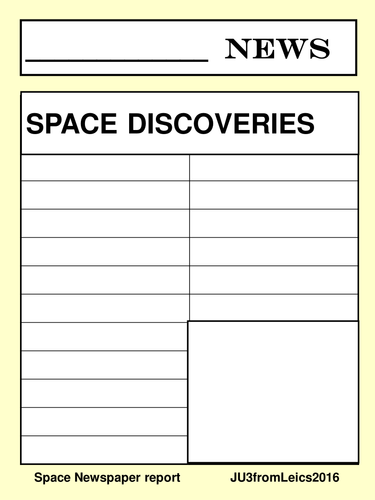 SPACE writing activities.  Home or School.