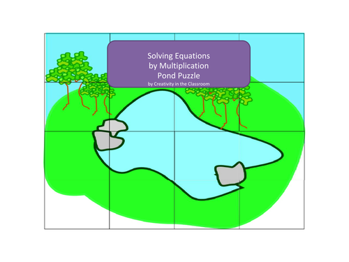 Solving Equations by Multiplication Pond Puzzle