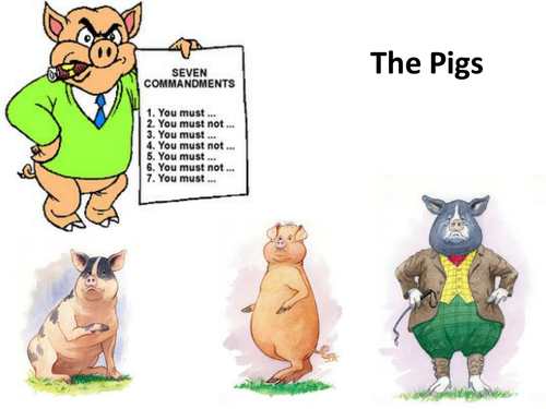Animal Farm Character Summaries of the Pigs, Clover, Benjamin and Boxer |  Teaching Resources