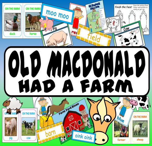 OLD MACDONALD HAD A FARM TEACHING RESOURCES, LITERACY, READING, EYFS