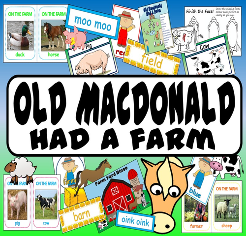 OLD MACDONALD HAD A FARM TEACHING RESOURCES, LITERACY, READING, EYFS, KS 1-2