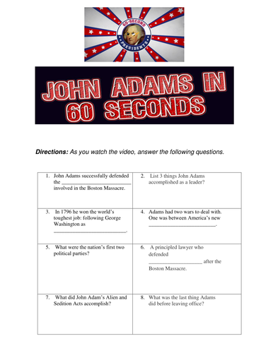 John Adams in 60 Seconds