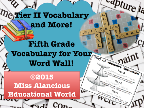 Grade Five Academic Vocabulary for Word Walls!