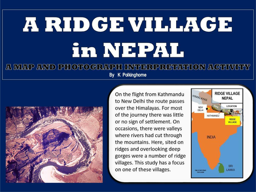 MAP AND PHOTOGRAPH INTERPRETATION - RIDGE VILLAGE IN THE HIMALAYAS OF NEPAL