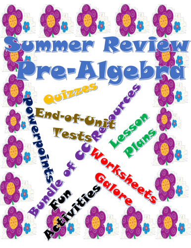 Summer Fun with Pre-Algebra