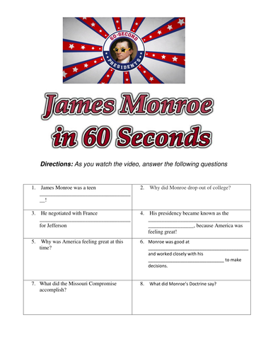 James Monroe in 60 Seconds
