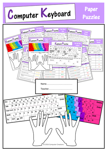 Keyboarding Paper Worksheets Booklet