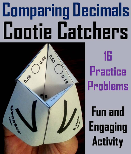 Comparing Decimals Cootie Catchers