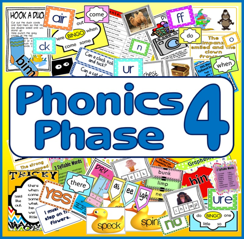 PHONICS PHASE 4 TEACHING RESOURCES LETTERS SOUNDS Key stage 1-2