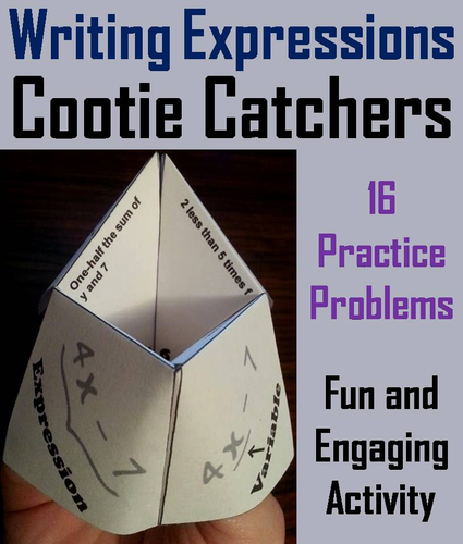 Writing Expressions Cootie Catchers