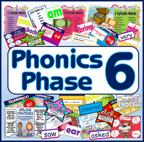 PHONICS PHASE 6 TEACHING RESOURCES LETTERS AND SOUNDS Key stage 1 - 2 ...