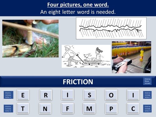 Starter - keyword anagrams for forces