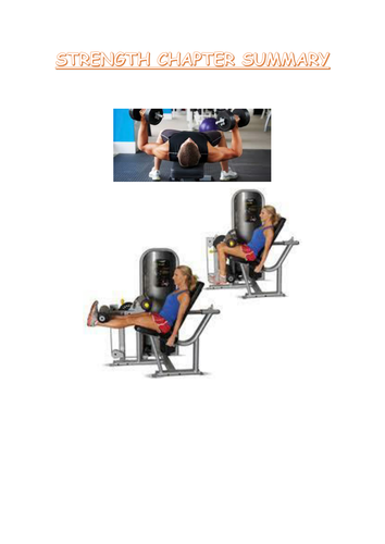 Strength Training Chapter Summary for OCR A2 PE
