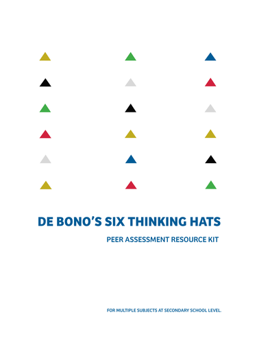 Peer assessment activity using Debono's Six thinking hats