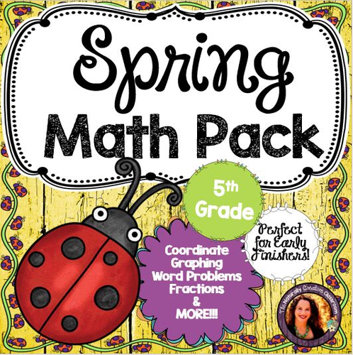 Spring Math Pack for 5th Grade