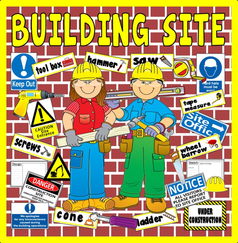 BUILDING SITE CONSTRUCTION ROLE PLAY TEACHING RESOURCES EYFS KS1