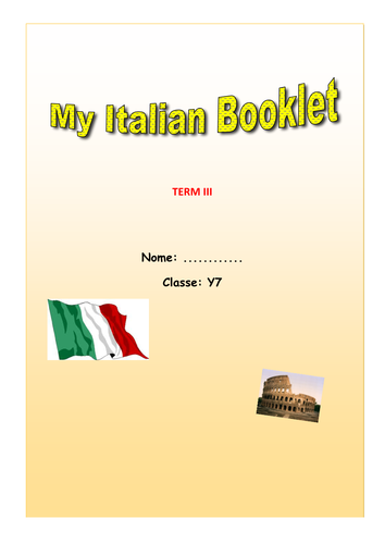 Italiano My Hometown Booklet