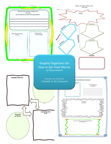 Graphic Organizers for How to Eat Fried Worms