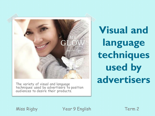 Visual and language techniques used in advertising