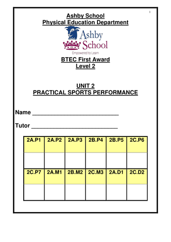 BTEC Sport Level 1/2 