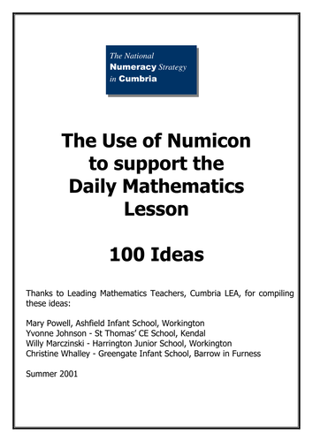 100 things to do with numicon