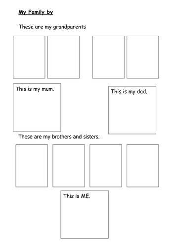 Kid friendly family tree printable picture