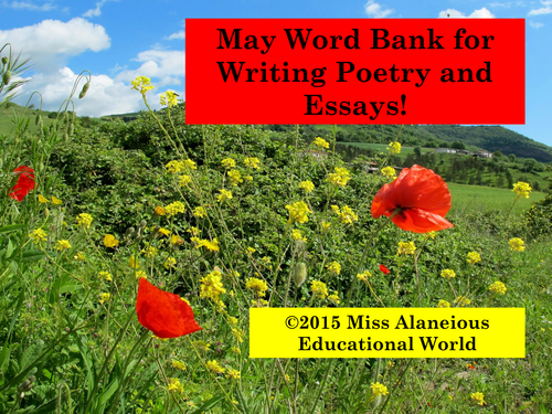 May Word Bank for Writing Poetry and Essays!