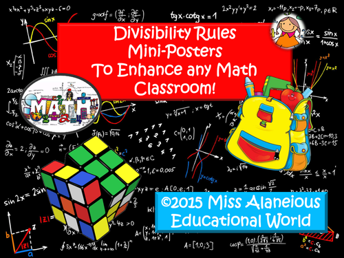Divisibility Rules: Mini-Posters for Referencing in Teaching!