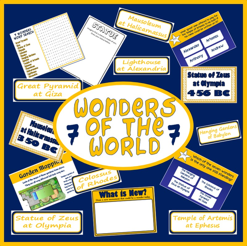 7 WONDERS OF THE WORLD TEACHING RESOURCES ANCIENT HISTORY KEY STAGE 2 EGYPT