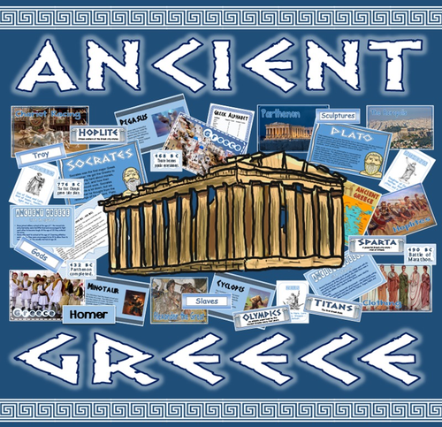 ANCIENT GREECE -  GREEKS -  HISTORY KEY STAGE 2 ATHENS SPARTA GODS MYTHOLOGY