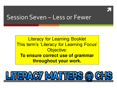 Grammar Higher Ability - Improving Literacy