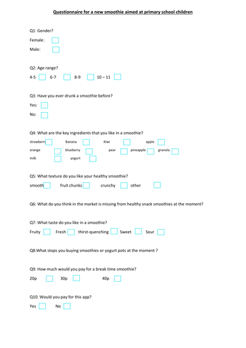 Post Year 6 SATS / Year 5 / KS2 Smoothie Making Maths / DT  Medium Term Lesson Plans and Resources