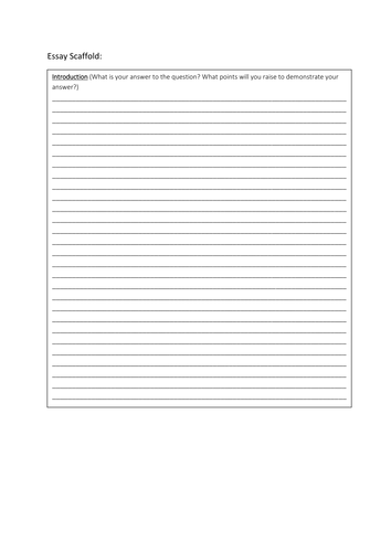 analytical essay scaffold template