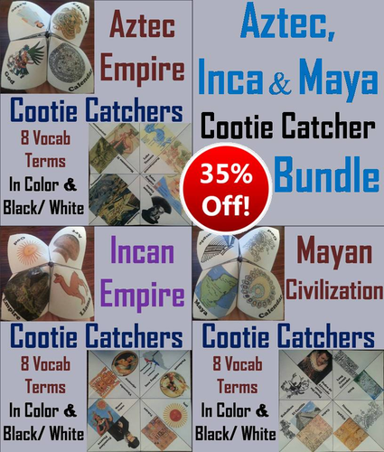 Aztec Inca Maya Cootie Catchers Bundle