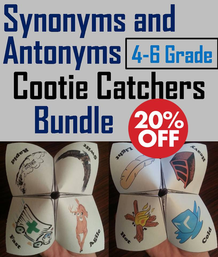 Synonyms and Antonyms Cootie Catchers Bundle