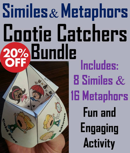 Similes and Metaphors Cootie Catchers Bundle