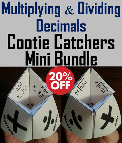 Multiplying and Dividing Decimals Cootie Catchers