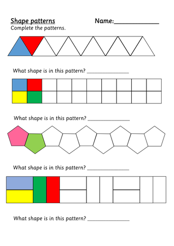 Shape patterns by Weezywombat - Teaching Resources - Tes