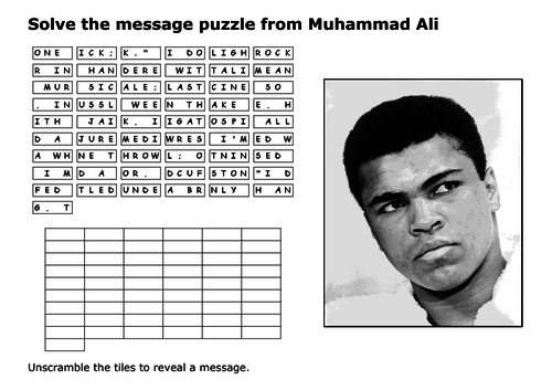 Muhammad Ali Puzzle Messages