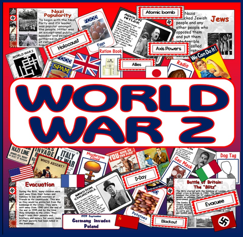 WORLD WAR 2 TEACHING RESOURCES, HISTORY KEY STAGE 2-3 DISPLAY CLASS EDUCATION