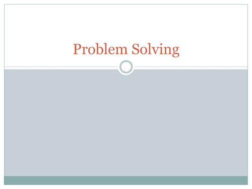 Whole School Problem Solving Approach Solution Circles