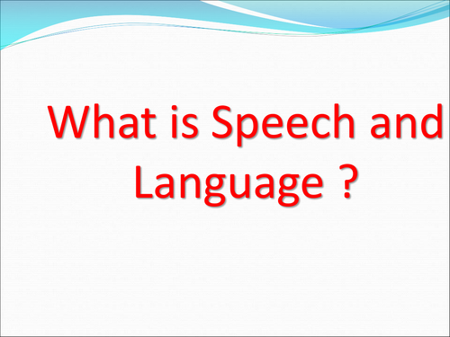 Whole School Speech and Language Training