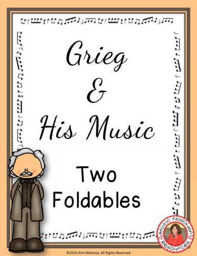 GRIEG & HIS MUSIC FOLDABLES 