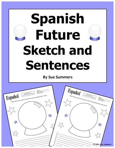 Spanish Future Sketch and Sentences - Future Tense or Ir A + Infinitive