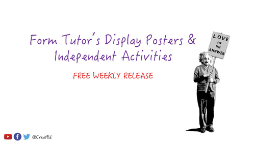 FREE Form Time / Tutor Group  Independent Activity and Enrichment Bundle - Weekly Release