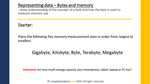 Bytes - measuring memory size